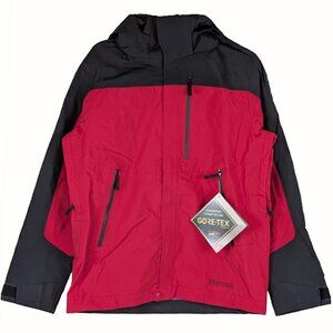 NEW! $500 Marmot Ski Patrol Jacket!  Gore Tex Pro  Red & Black With White Cross